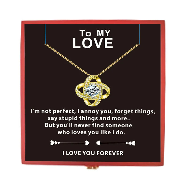 Eternal Rose Flower Lover Necklace Gift