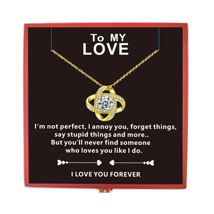 Eternal Rose Flower Lover Necklace Gift